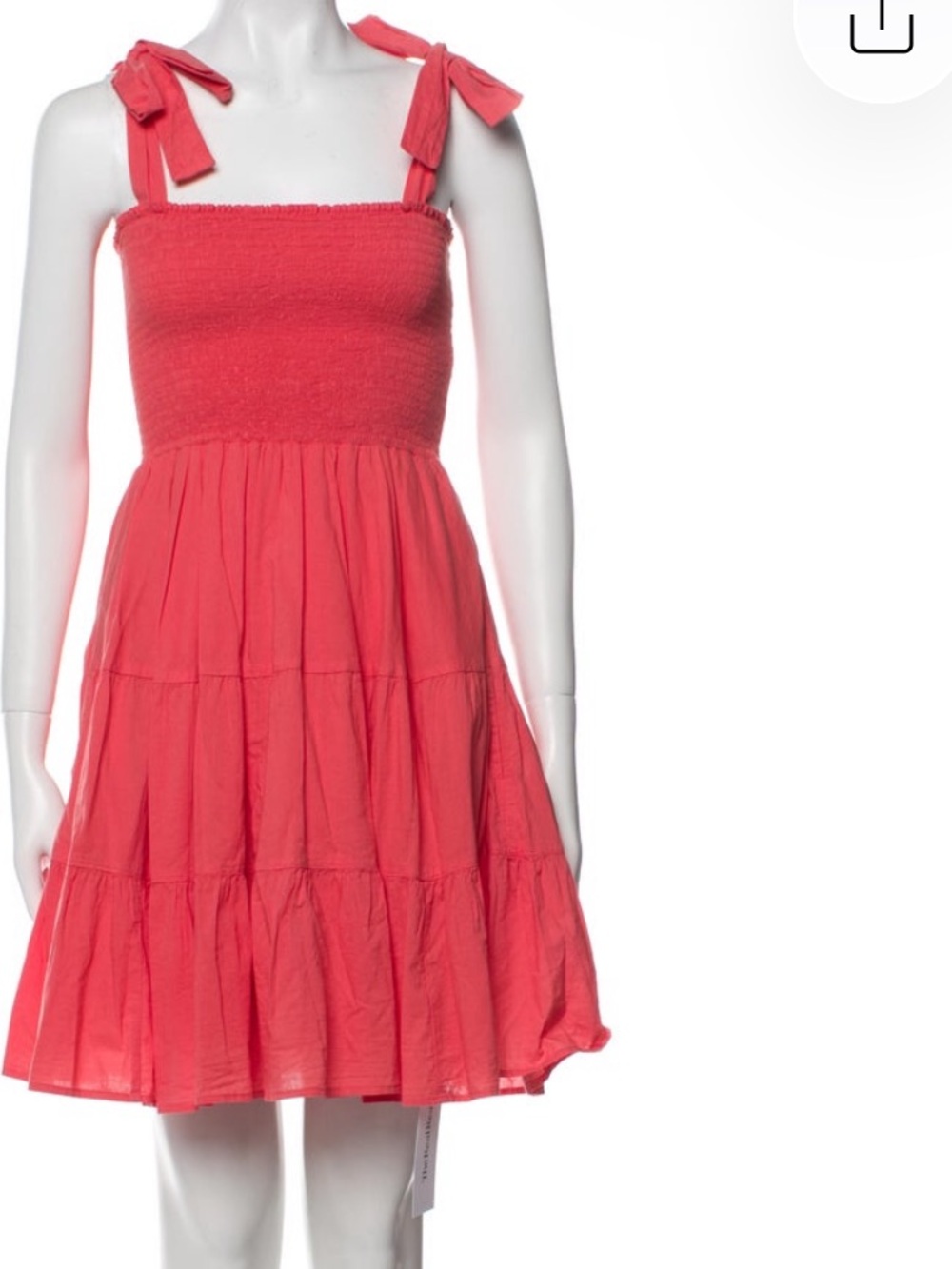 XiRENA Coral Tie-Shoulder Smocked Mini Dress